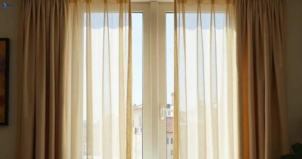 Dusty and dull curtains in montmorency-vic before steam cleaning